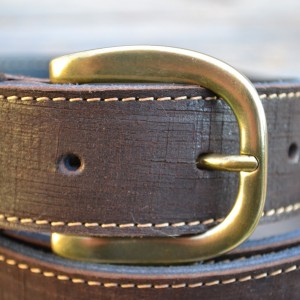 CEINTURE CUIR BRUN| La french
